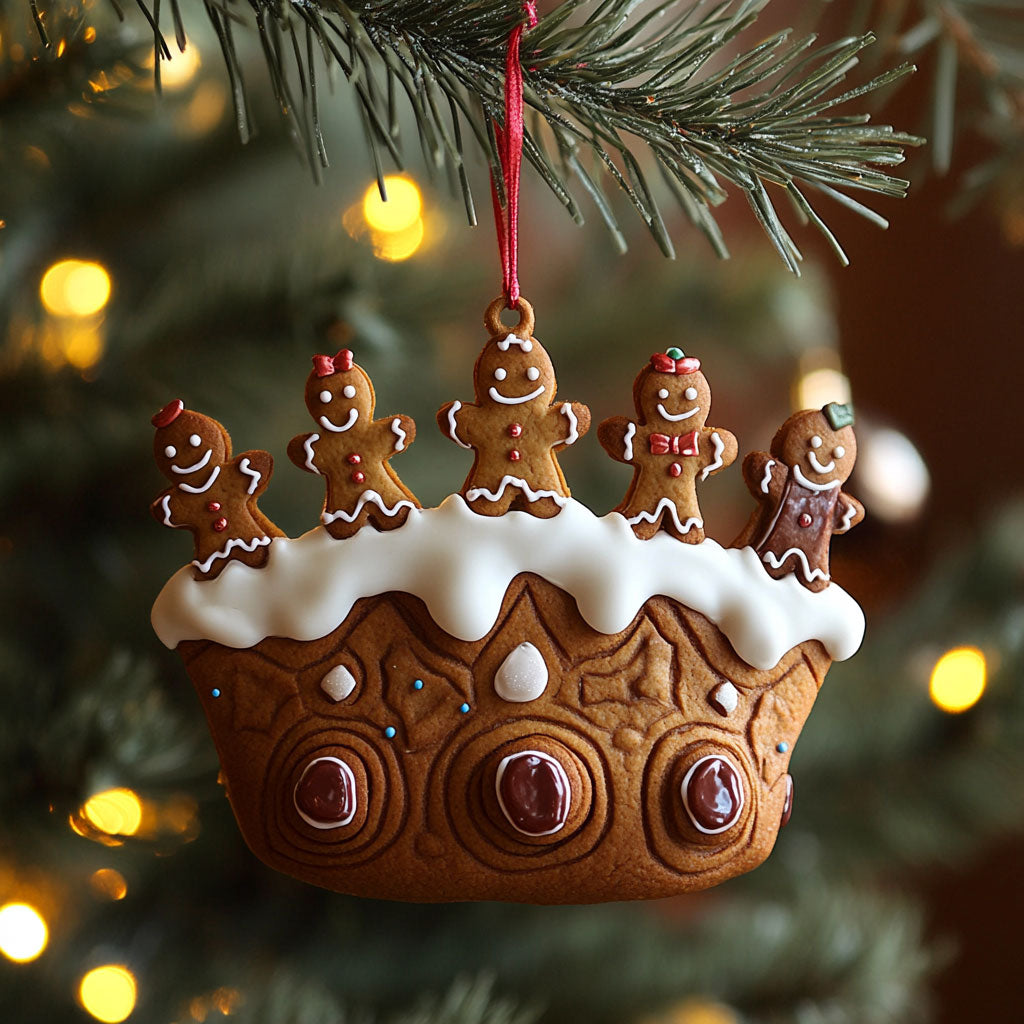 Gingerbread Royal Crown WJ0312379CL Christmas Ornament