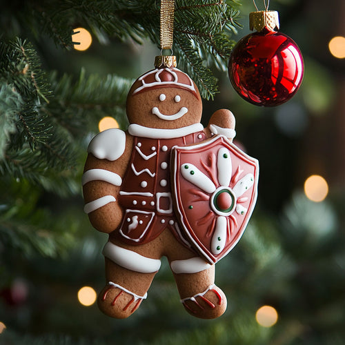 Gingerbread Shield Hero WJ0312354CL Christmas Ornament