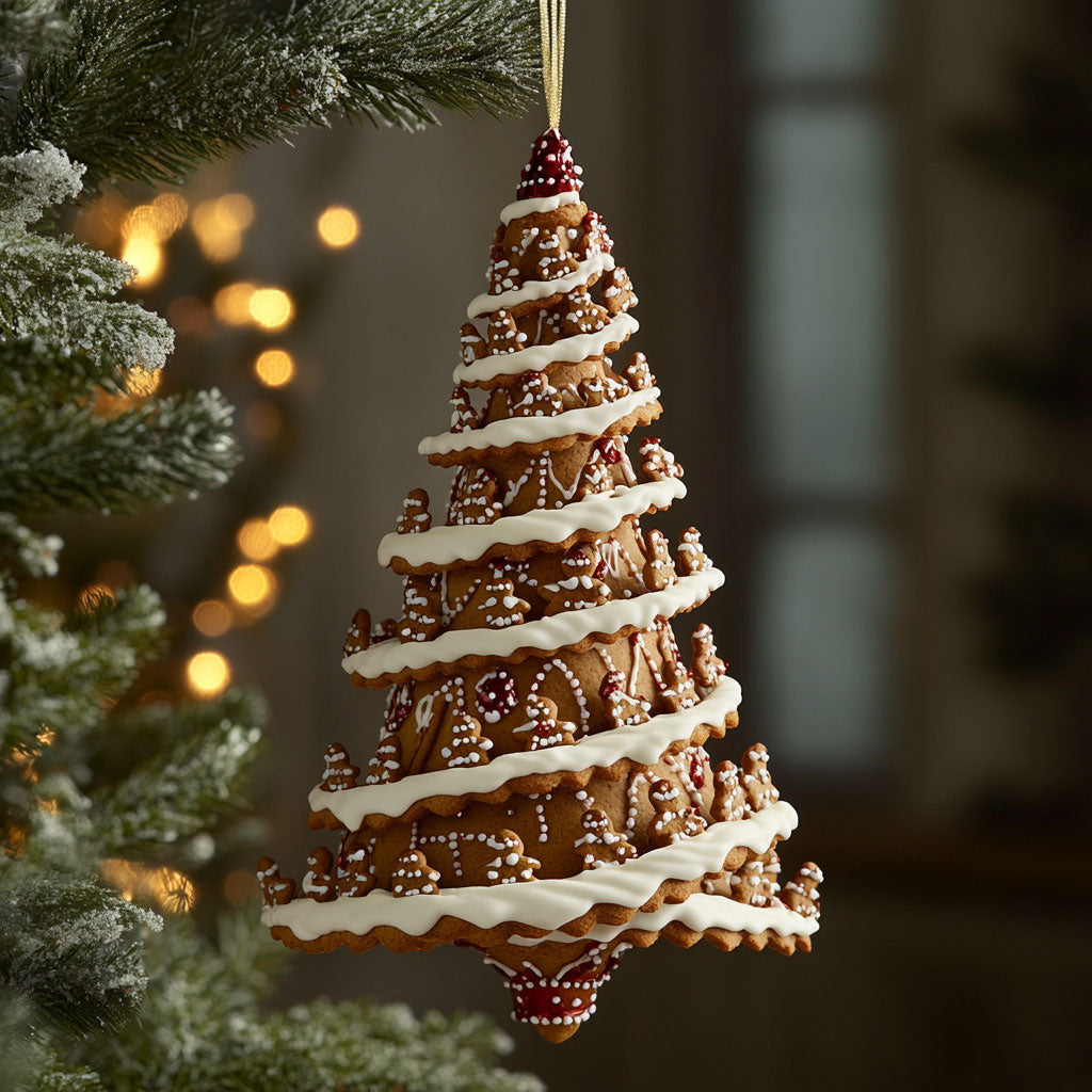 Gingerbread Spiral Tree WJ0312381CL Christmas Ornament
