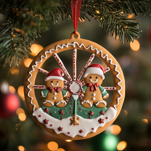 Gingerbread Wheel WJ0312383CL Christmas Ornament