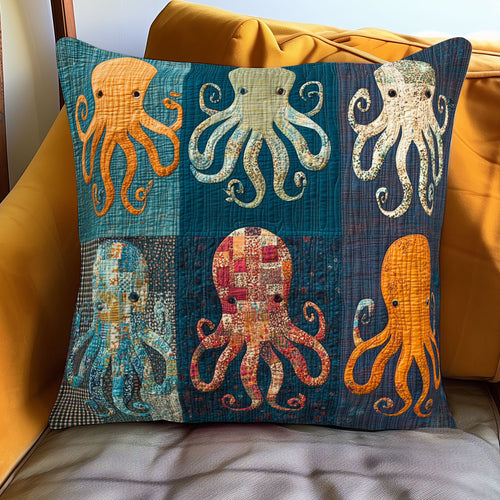 Harbor Patchwork Octopus WJ0901111CL Quilt Pillow Case