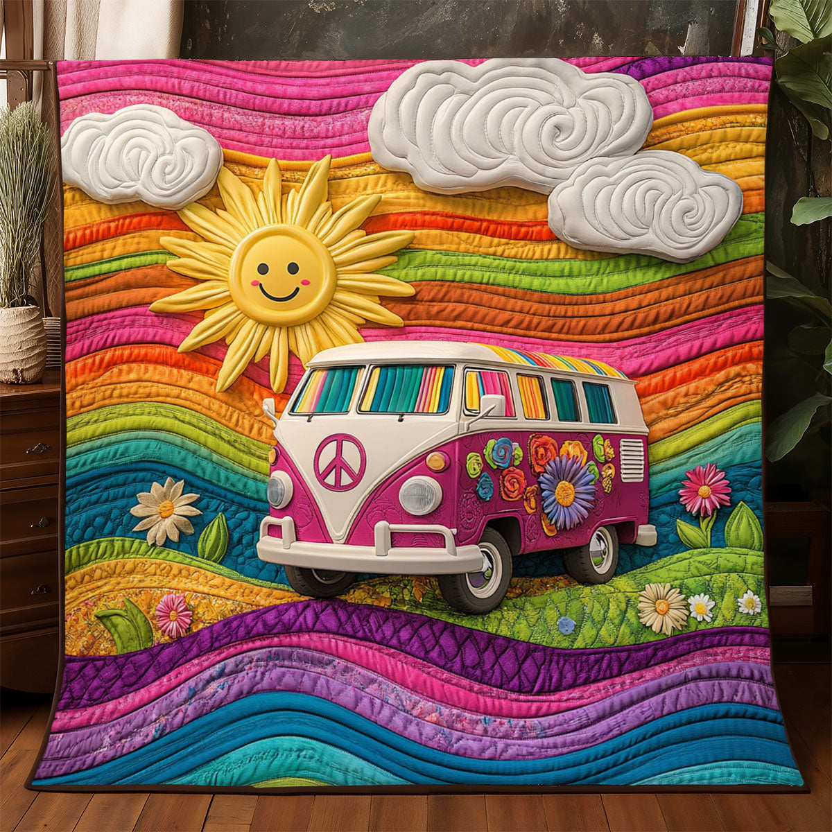 Hippie On The Road WJ1301037CL Quilt