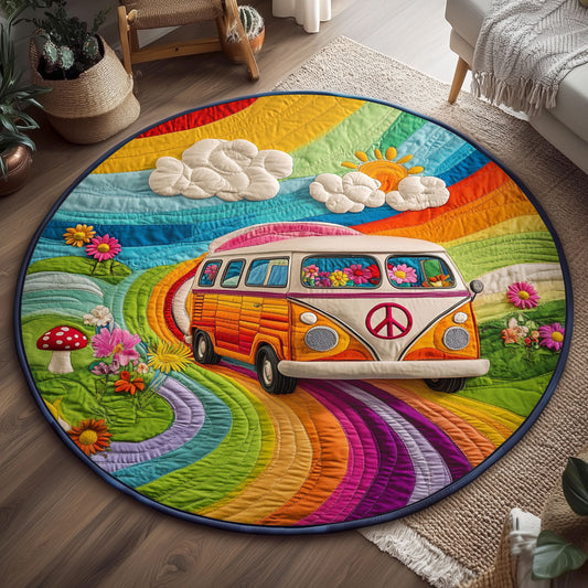 Hippie Road WJ1301141CL Quilted Round Mat