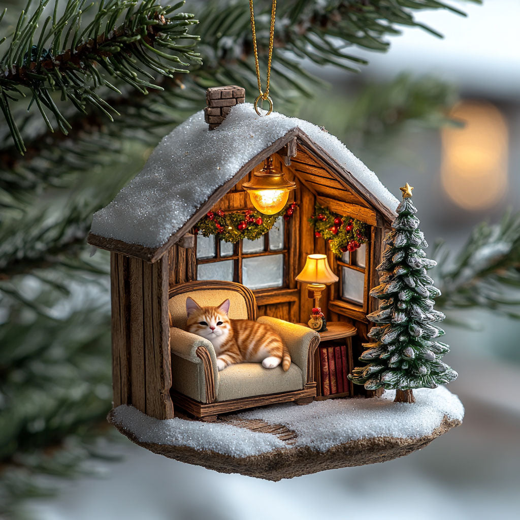 Holiday Dream Cat WJ2611021CL Christmas Ornament