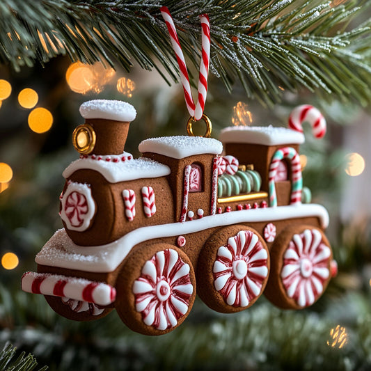 Holiday Ginger Train WJ2611112CL Christmas Ornament