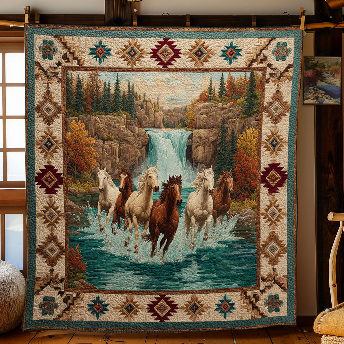 Hoofbeats In The Mist WJ0701061CL Quilt