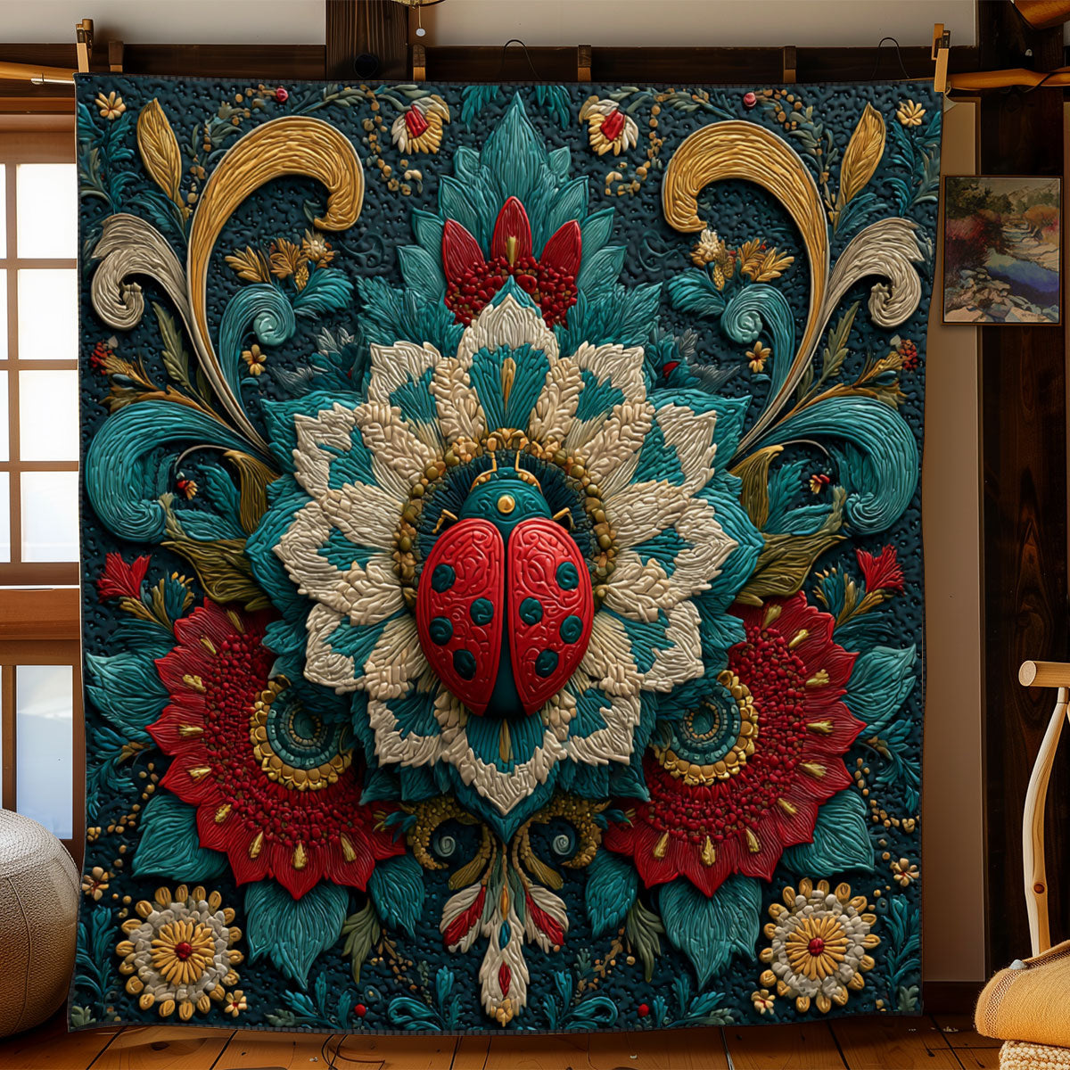 Ladybug Noble Bloom WJ0901039CL Quilt