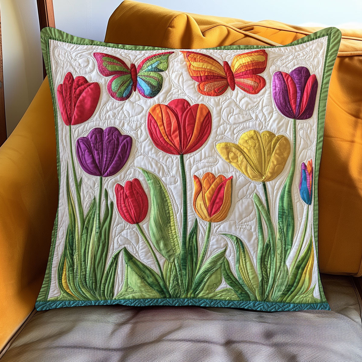 Lily Butterfly WJ1301076CL Quilt Pillow Case