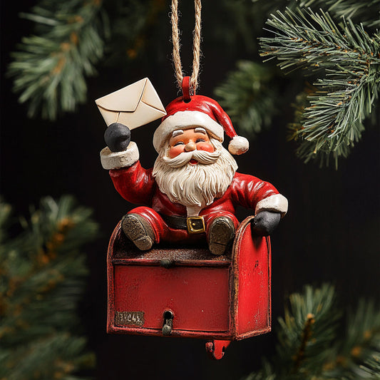 Mailbox Santa WJ2411048CL Christmas Ornament
