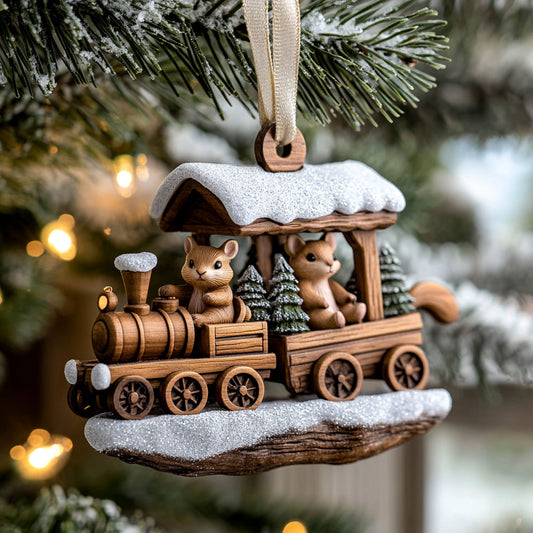 Merry Animal Train WJ2711158CL Christmas Ornament