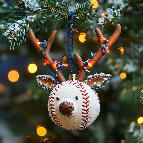 Merry Antler Ball WJ2611089CL Christmas Ornament