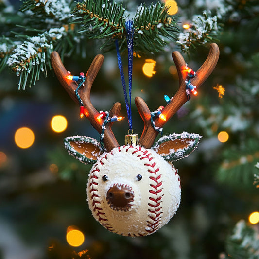 Merry Antler Ball WJ2611089CL Christmas Ornament