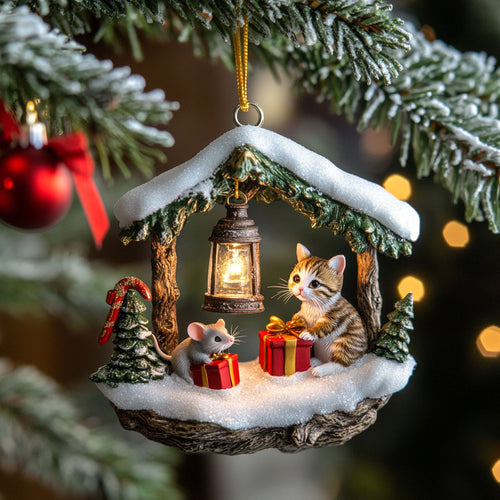 Merry Catmouse WJ2611023CL Christmas Ornament