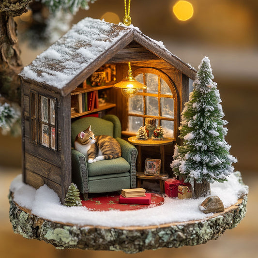 Merry Catnap WJ2511014CL Christmas Ornament