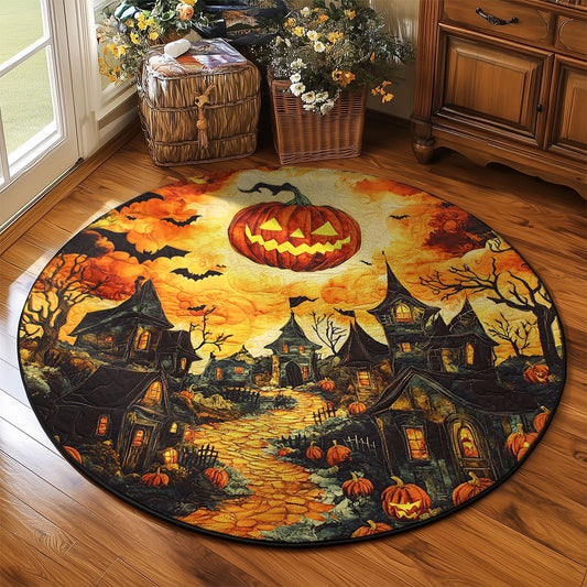 Halloween Hollow WJ1507038CL Quilted Round Mat
