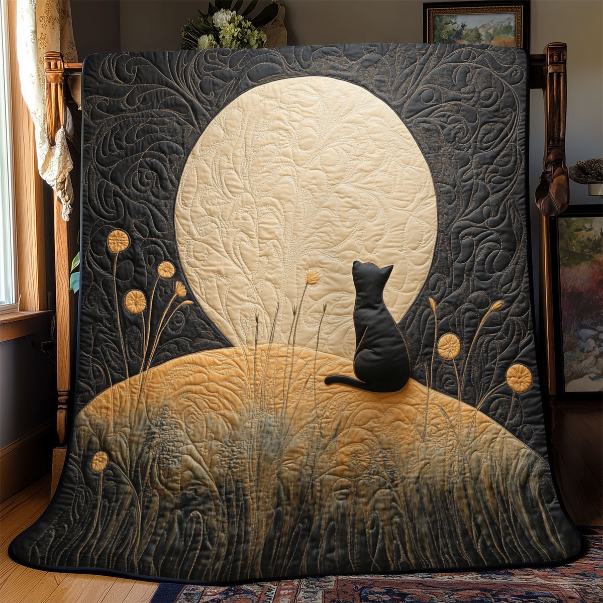 Moon Night Cat WJ1301030CL Quilt