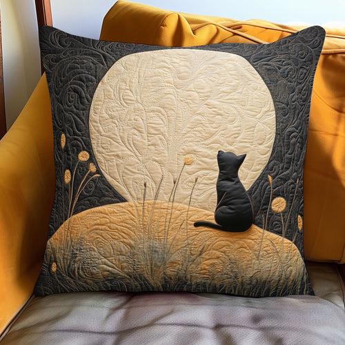 Moon Night Cat WJ1301086CL Quilt Pillow Case