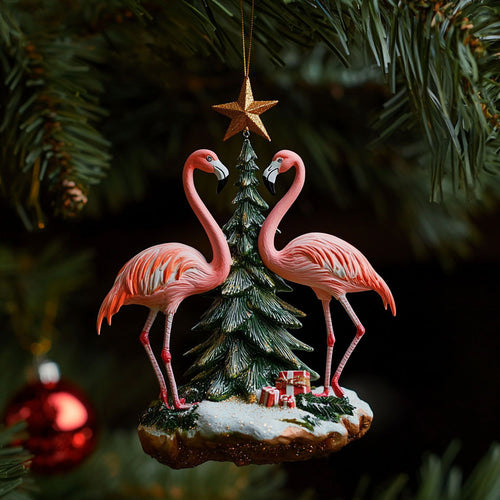 Noel Flamingo WJ1612019CL Christmas Ornament