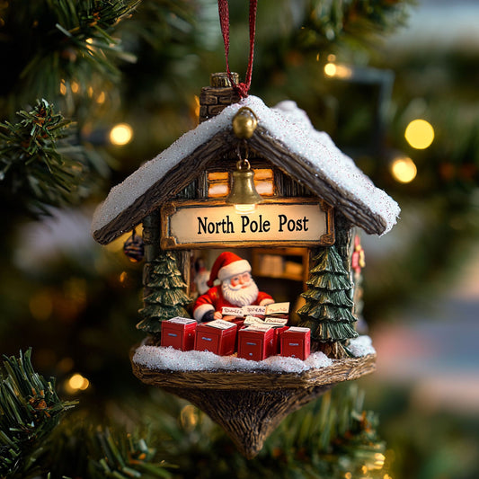 North Pole Post WJ2411051CL Christmas Ornament
