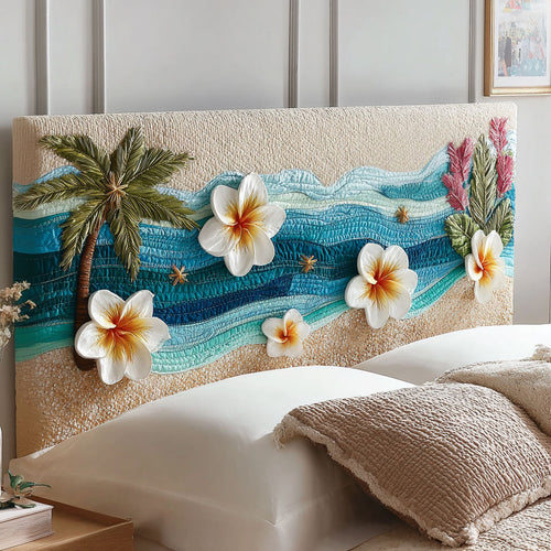 Oceanfront Bloom WJ0901006CL Quilted Headboard Slipcover
