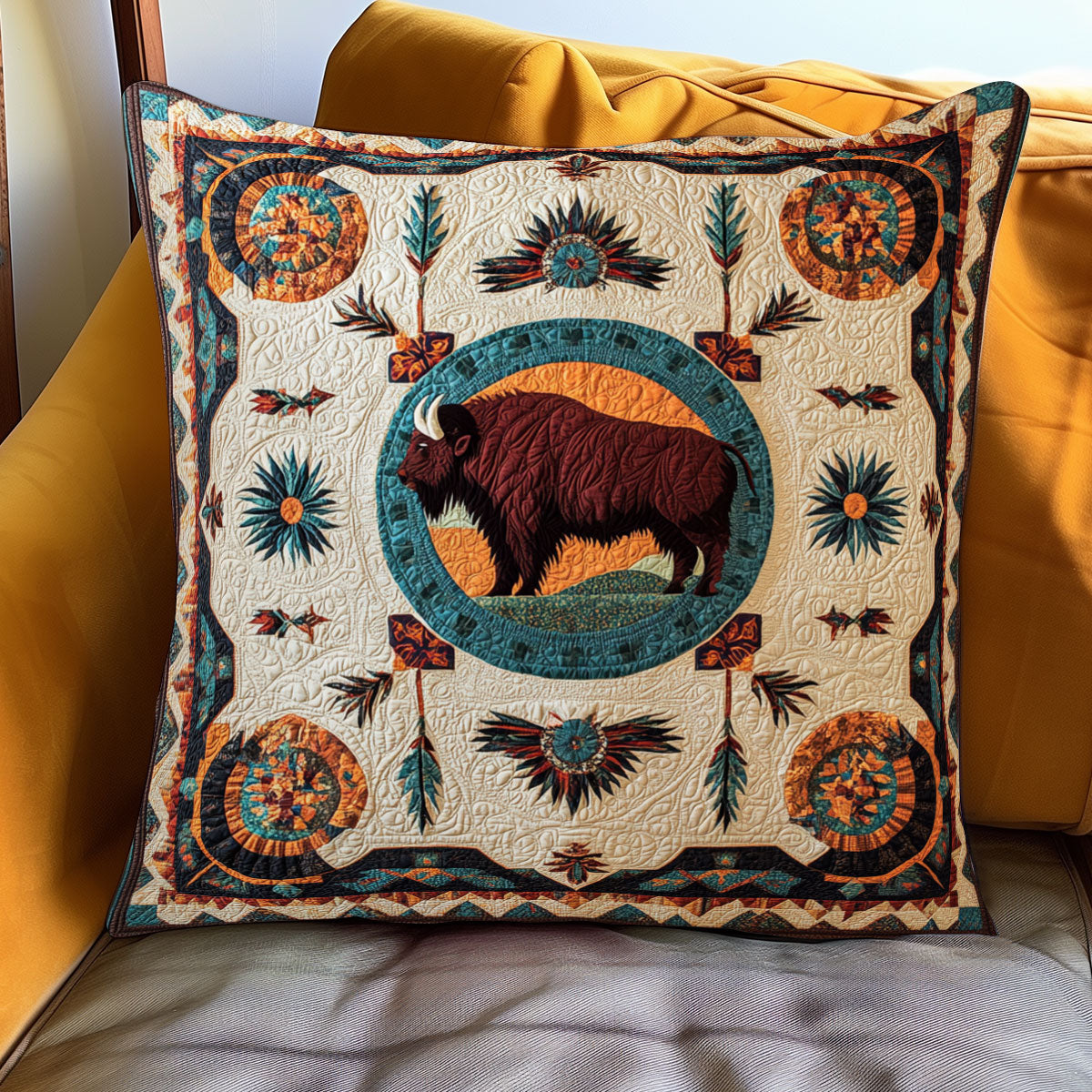 Old One Of The Plains WJ0801078CL Quilt Pillow Case
