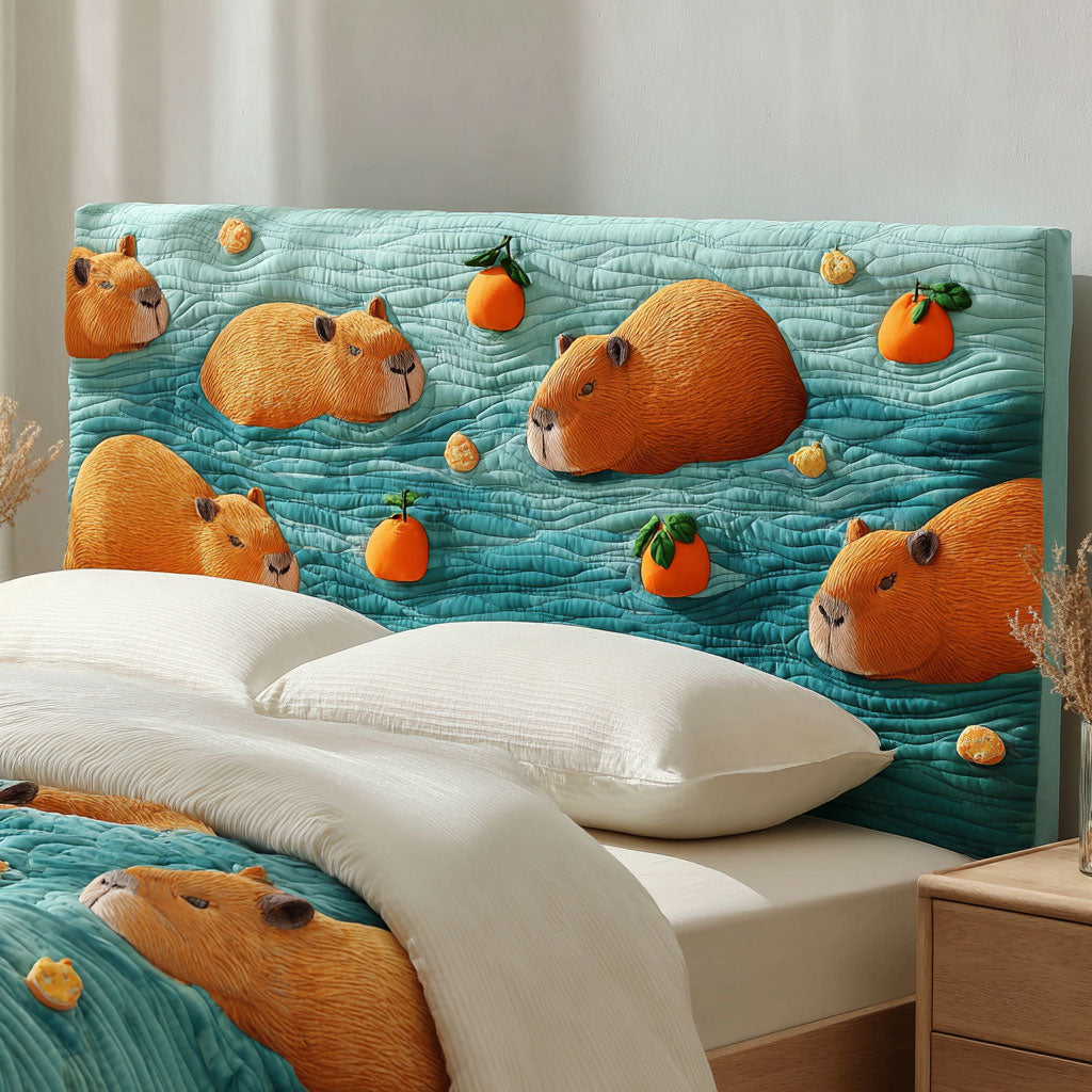 Orange Capybara WJ0701005CL Quilted Headboard Slipcover