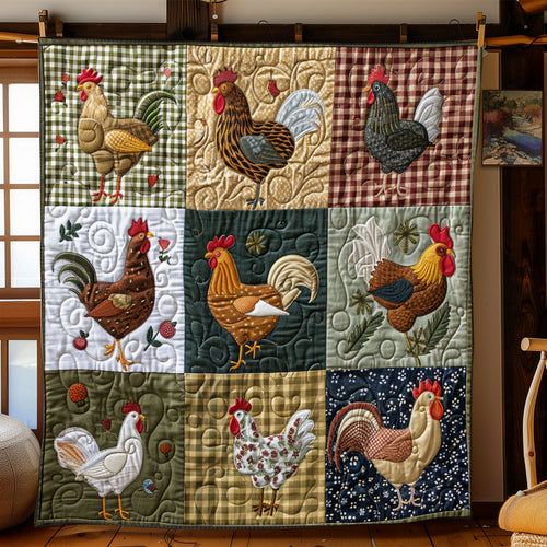 Patchwork Chicken WJ0701033CL Quilt