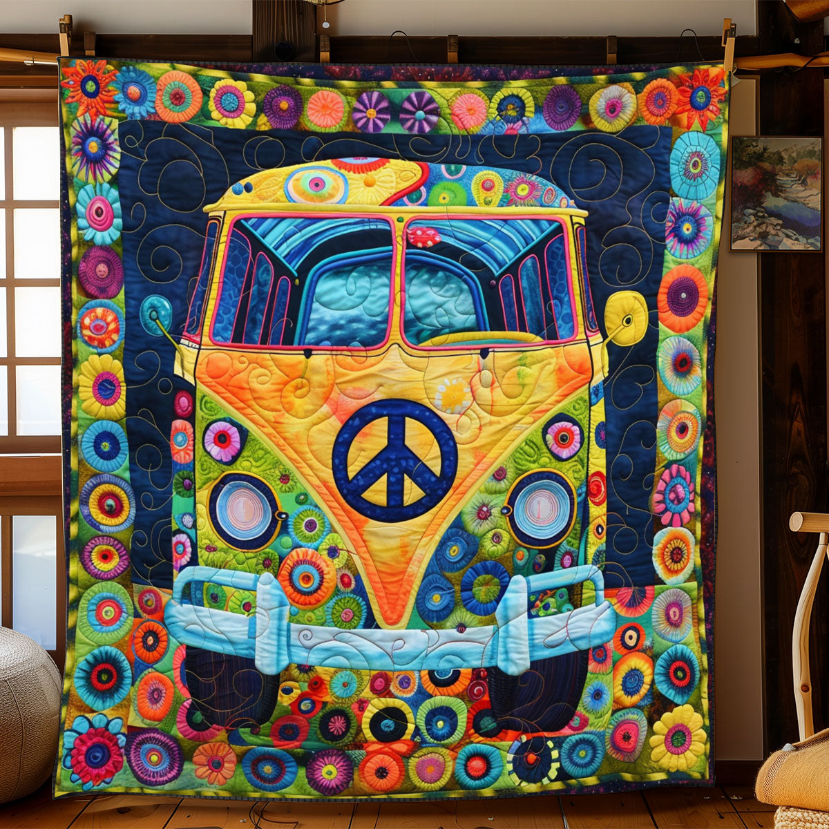 Peace Sign Van WJ1301042CL Quilt