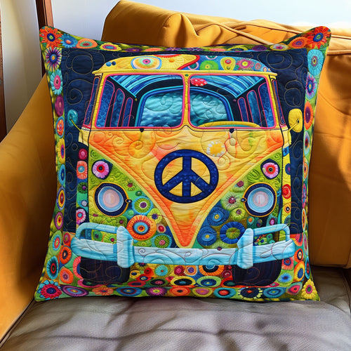 Peace Sign Van WJ1301098CL Quilt Pillow Case