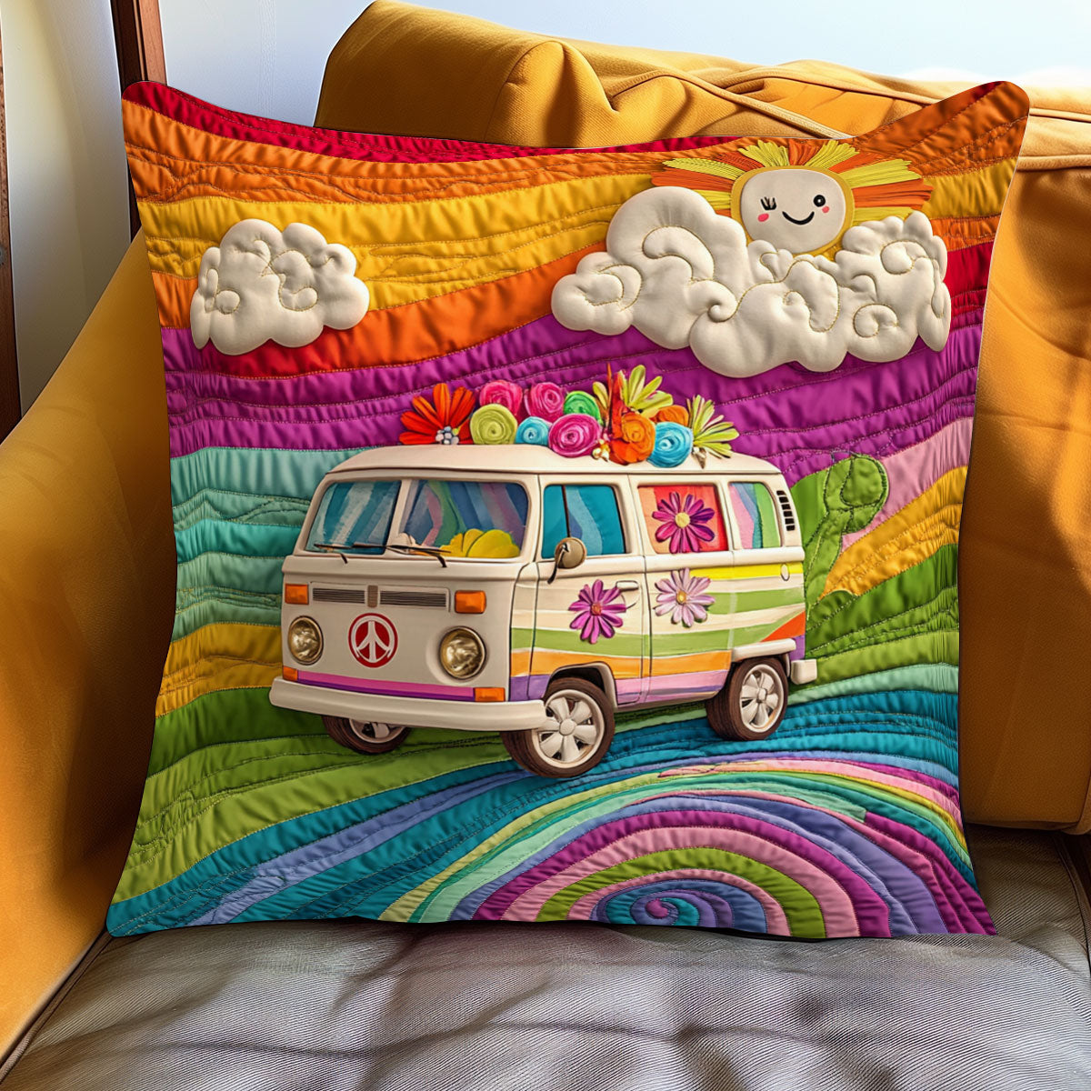 Peace Van WJ1301099CL Quilt Pillow Case