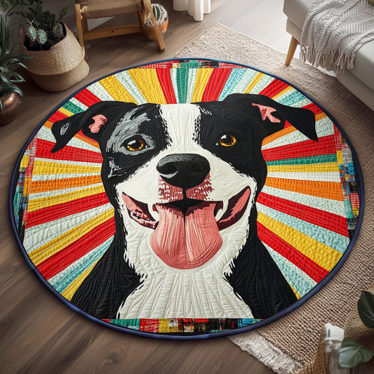 Peaceful Dog Rainbow WJ0901152CL Quilted Round Mat
