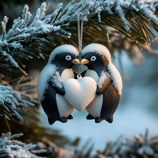 Penguin Heart WJ0312429CL Christmas Ornament