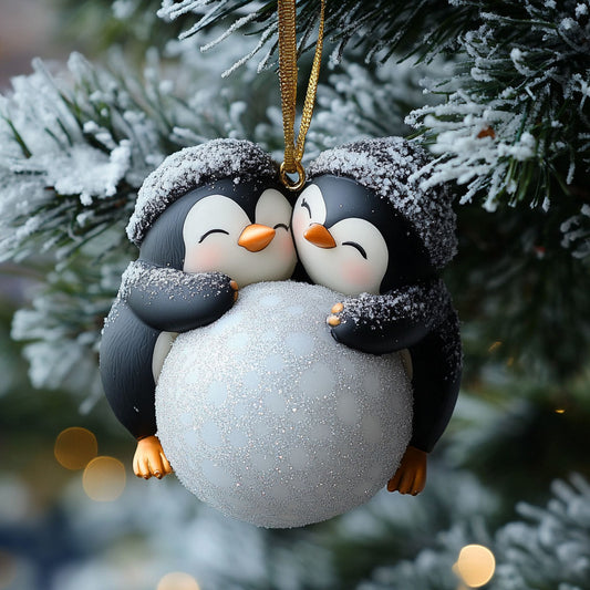 Penguin Snow Hug WJ2611053CL Christmas Ornament
