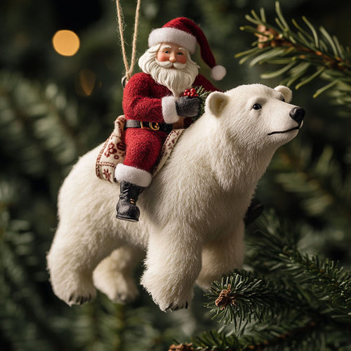 Polar Bear Santa WJ2411052CL Christmas Ornament