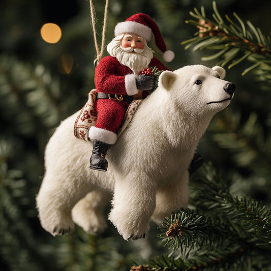 Polar Bear Santa WJ2411052CL Christmas Ornament