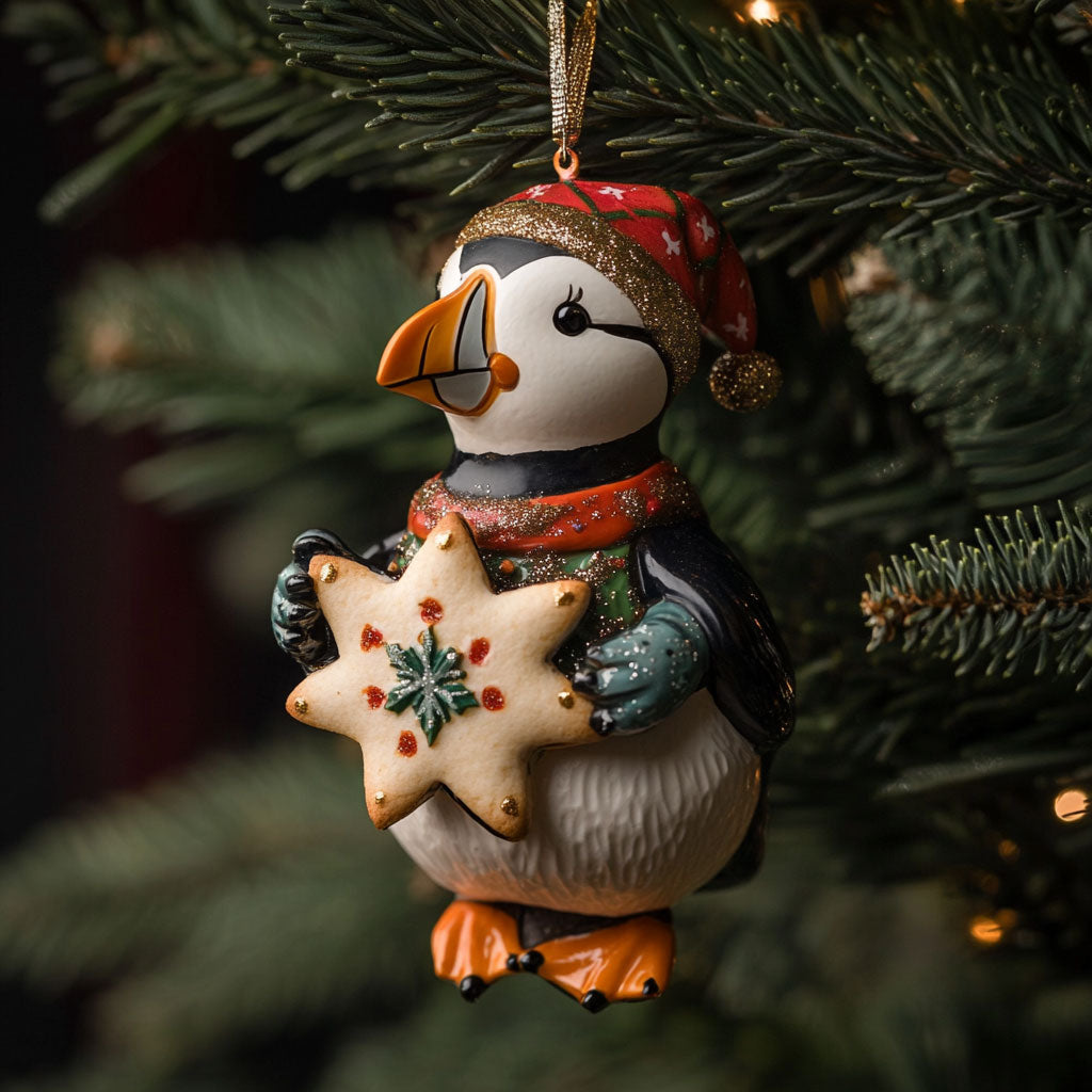 Puffin Star Cookie WJ0312308CL Christmas Ornament