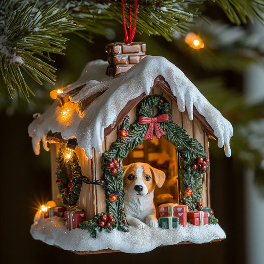 Pup Christmas House WJ2511032CL Christmas Ornament