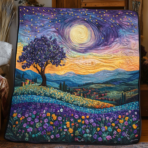 Purple Blossoms WJ1001012CL Quilt