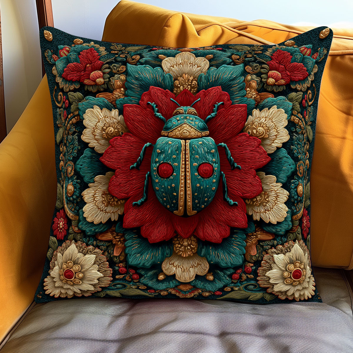 Regal Garden Ladybug WJ0901107CL Quilt Pillow Case