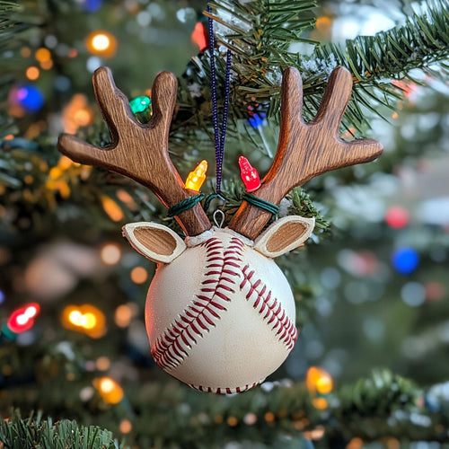 Reindeer Baseball WJ2611091CL Christmas Ornament