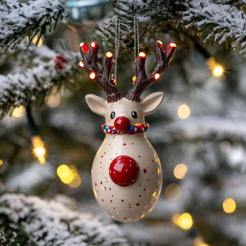 Reindeer Pinball WJ2511106CL Christmas Ornament