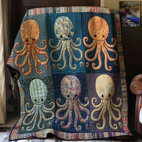 Retro Patchwork Octopus WJ0901050CL Quilt