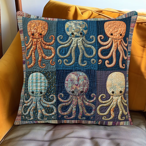 Retro Patchwork Octopus WJ0901115CL Quilt Pillow Case