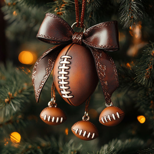 Rugby Bow WJ2611094CL Christmas Ornament