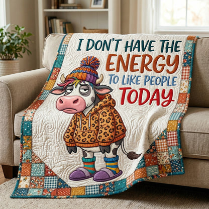 No Energy Today Cow WN0904031CL Quilt
