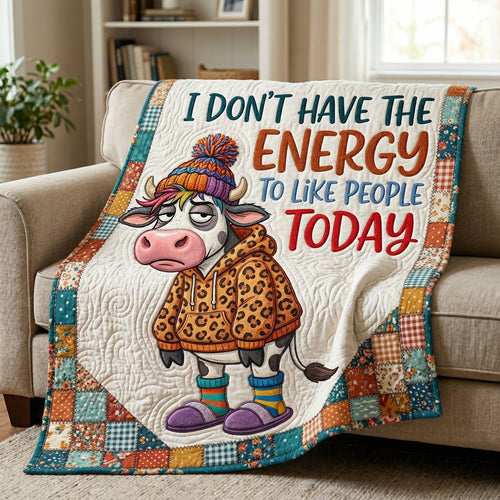 No Energy Today Cow WN0904031CL Quilt