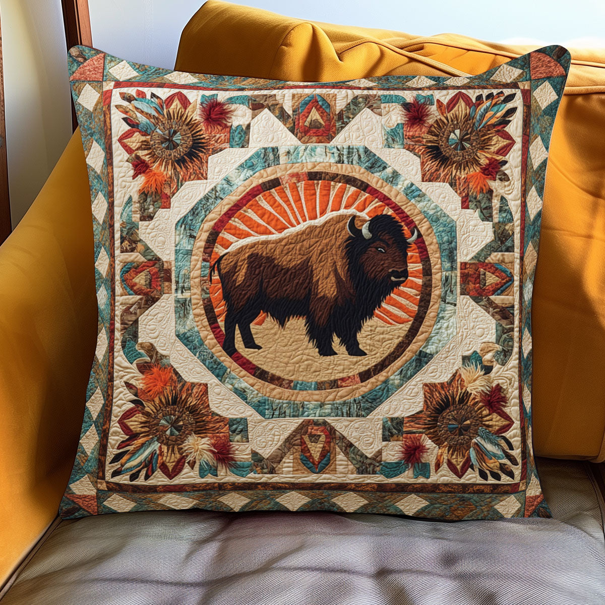 Sacred Bison Spirit WJ0801081CL Quilt Pillow Case