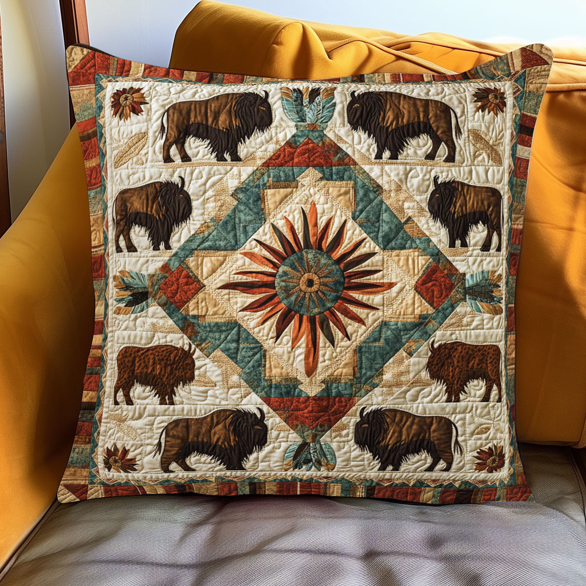 Sacred Herd WJ0801085CL Quilt Pillow Case