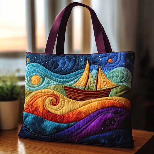 Sailing The Cosmos WJ2310406CL Quilted Tote Bag