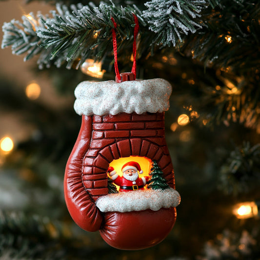 Santa Boxer Mitts WJ2611096CL Christmas Ornament